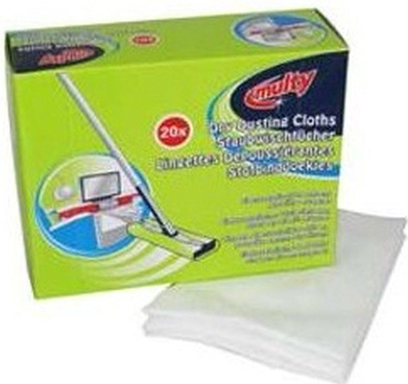 Multy Stofdoekjes statisch doosje a 20 stuks wit Polyester Multy Vloerwisser accessoires (10.0000cm x cm)