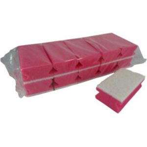 Multy Schuursponsjes Krasvrij Easy Grip Roze 10 stuks