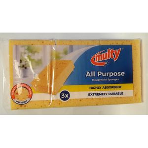Multy Huishoudspons - 3 stuks - All purpose