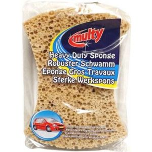Multy Heavy Duty autospons 19x14x6cm geel Viscose Multy Schoonmaakspons (19.0000cm x 14.0000cm)