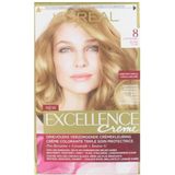 L'Oréal Paris Excellence Crème Lichtblond 8 - Permanente Haarkleuring