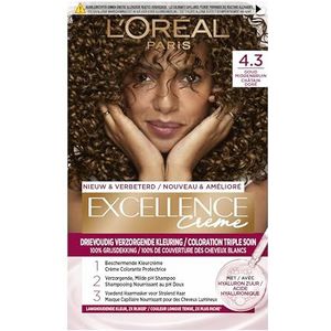 L'Oréal Paris Excellence Crème Goud Middenbruin 4.3 - Permanente Haarkleuring
