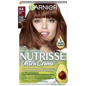 Garnier Nutrisse Ultra Crème Mahonie Middenbruin 4.5 - Permanente Haarkleuring
