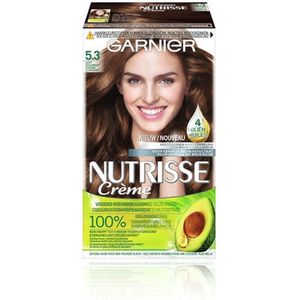3x Garnier Nutrisse Ultra Crème Permanente Haarkleuring 5.3 Licht goudbruin