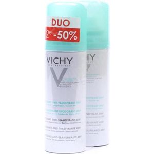 Vichy Deo Anti-Transpirant 48u Aerosol Duopack 2de -50% - 2 x 125ml
