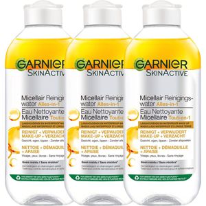 Garnier SkinActive Micellair Reinigingswater bij Waterproof Make-up - 3 x 400 ml