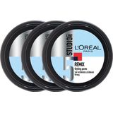 L'Oréal Paris Studio Line Remix - Styling Paste Sterke Fixatie - 3 x 150 ml - Voordeelverpakking