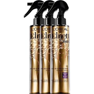 L'Oréal Paris Elnett Satin Heat Protection Haarspray - 3 x 170 ml - Voordeelverpakking