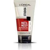 L'Oréal Paris Studio Line Matt & Messy Zero Shine Fibre Paste - 3 x 150ml - Voordeelverpakking