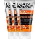 L’Oréal Paris Men Expert Hydra Energetic Gezichtsreiniger - 3 x 100 ml - Voordeelverpakking