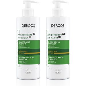 Vichy Dercos Anti-Roos Shampoo - voor droog haar - 2x390ml