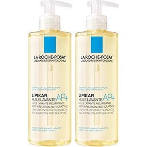 La Roche-Posay Lipikar Wasolie AP+ - Douchemiddel - voor een droge, eczeem, gevoelige huid- 2X400ml
