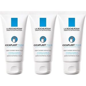 La Roche-Posay Cicaplast handcrème - voor droge, geïrriteerde handen met kloven - 3x50ml