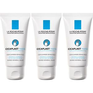 La Roche-Posay Cicaplast handcrème - voor droge, geïrriteerde handen met kloven - 3x50ml