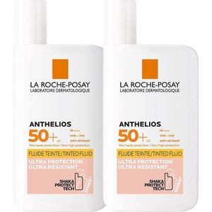 La Roche-Posay Anthelios Onzichtbare Zonnebrand Fluide SPF50+ Getint - 2x 50 ml