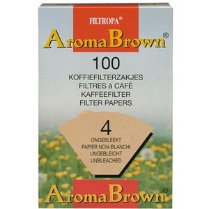 Filtropa 100 Koffiefilters van Papie - Maat  - Ongebleek - 100% Natuurlijk