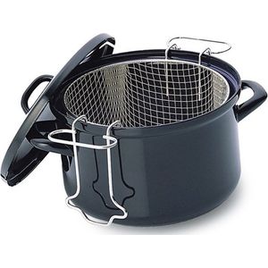 BK Fortalit frituurpan Ø24 cm - zwart - emaille - inductie