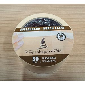 Copenhagen Gold afplaktape set 5 rollen - 50mm x 25 meter - universeel