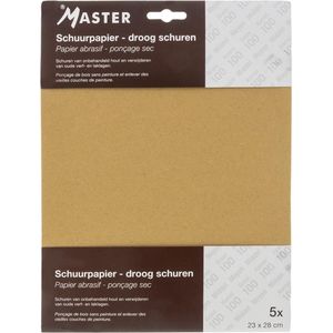 Master schuurpapier - droog schuren - korrelgrootte 100 - Kwarts - 28 x 23 cm (5) - 20.660.02