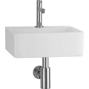 Differnz Zeus fonteinset - 33x28x11.5cm - Rechthoek - 1 kraangat - Wit 38.101.00