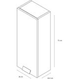 Differnz Spiegelkast 30x75x21cm met Spiegel MDF Wit 36.702.01