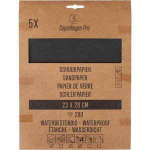 Copenhagen Pro Schuurpapier Waterproof - 5 vellen 1 Stuk - Schuurmateriaal - Verfwinkel is tot 50% goedkoper
