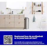 Brabantia - Touch Bin Prullenbak - 10+23 Liter - Matt Steel - Afvalscheiding