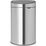 Brabantia - Touch Bin Prullenbak - 10+23 Liter - Matt Steel - Afvalscheiding