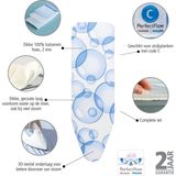 Brabantia Perfect Flow Strijkplankhoes C - 124 x 45 cm - Complete Set - Bubbles