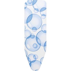 Brabantia - Strijkplankhoes C - Drielaags PerfectFlow - Gemaakt voor Stoom - Anti-Druppel - Kreukel Killer - met Koordbinder en Stretch-System - Bubbles - 124x45 cm