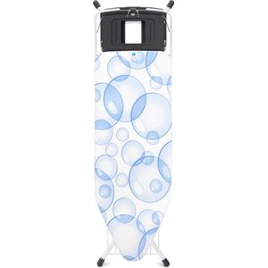 Brabantia Perfect Flow Strijkplank C - met Stoomunithouder en Linnenrek - 124 x 45 cm - Bubbles