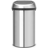 Brabantia - Touch Bin Prullenbak - 60 liter - Matt Steel - Soft-Touch Sluiting