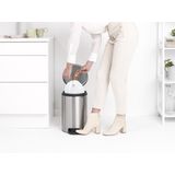 Brabantia - NewIcon - Pedaalemmer - Zilver - Metaal - 12 L