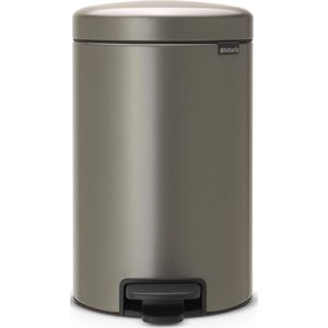 Brabantia NewIcon Prullenbak 12 liter Platinum