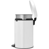 Brabantia - NewIcon - Prullenbak - Wit - 20 Liter - Metalen Binnenemmer