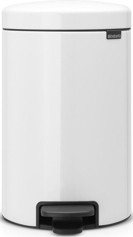 Brabantia - NewIcon - Prullenbak - Wit - 20 Liter - Metalen Binnenemmer