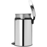 Brabantia NewIcon Prullenbak - 20 liter - Brilliant Steel - Vuurvast en Geurdicht