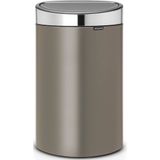 Brabantia - Touch Bin - Prullenbak - Platinum/Matt Steel - 40 liter