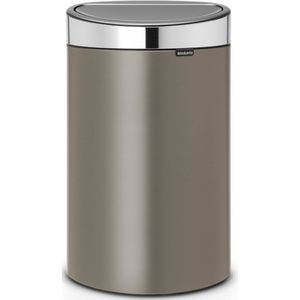 Brabantia Touch Bin Prullenbak 40 liter Platinum/Matt Steel deksel