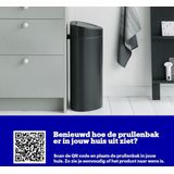 Brabantia - Touch Bin - Prullenbak - Matt Black - 40 Liter