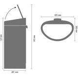 Brabantia - Touch Bin - Prullenbak - Matt Black - 40 Liter