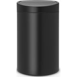 Brabantia - Touch Bin - Prullenbak - Matt Black - 40 Liter