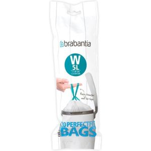 PerfectFit afvalzak met trekbandsluiting, Dispenser Pack, 5 liter (W)
