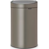 Brabantia Touch Bin Prullenbak - 10+23 Liter - Afvalscheiding - Platinum