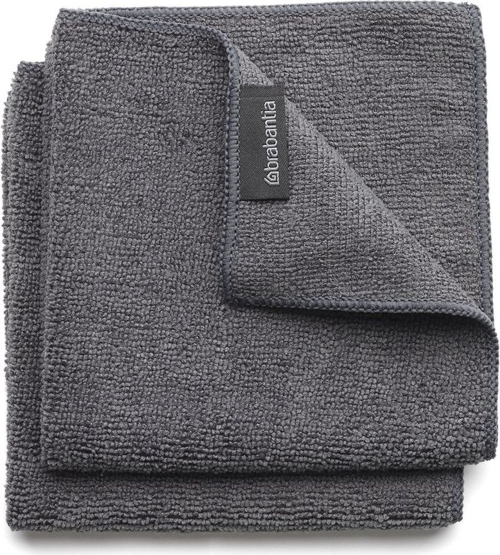 Brabantia SinkSide Microvezel Schoonmaakdoekjes - Set van 2 - Dark Grey