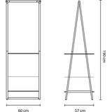 Brabantia Linn Kledingrek - Wit - Bamboe - Multifunctioneel en Ruimtebesparend