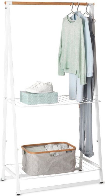 Brabantia Linn Kledingrek - Wit - Bamboe - Multifunctioneel en Ruimtebesparend