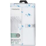 Brabantia Strijkplankhoes C - 124 x 45 cm - Complete Set - Cotton Flower