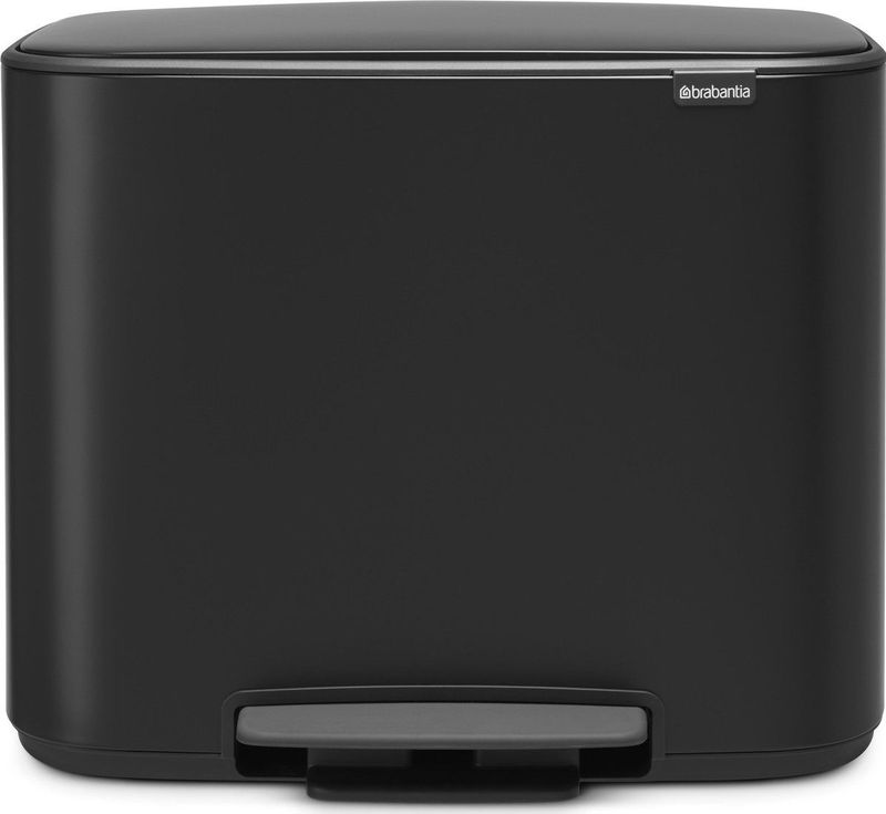 Brabantia Bo Prullenbak - Afvalscheiding - Matt Black - 11 + 23 Liter