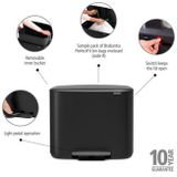 Brabantia Bo Prullenbak - Pedaalemmer - Matt Black - 36 Liter